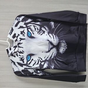 Black and White Tiger Hoodie
